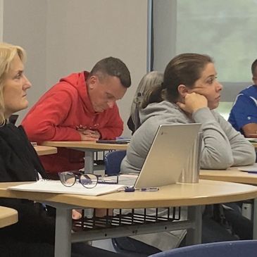 Educator presenting professional development